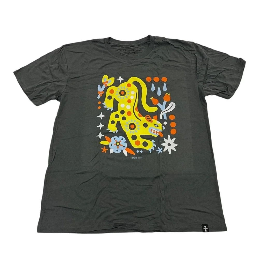 Starbucks Reserve Stevie Shao Collectible T-Shirt Large Artist Edition Tube‎ NWT